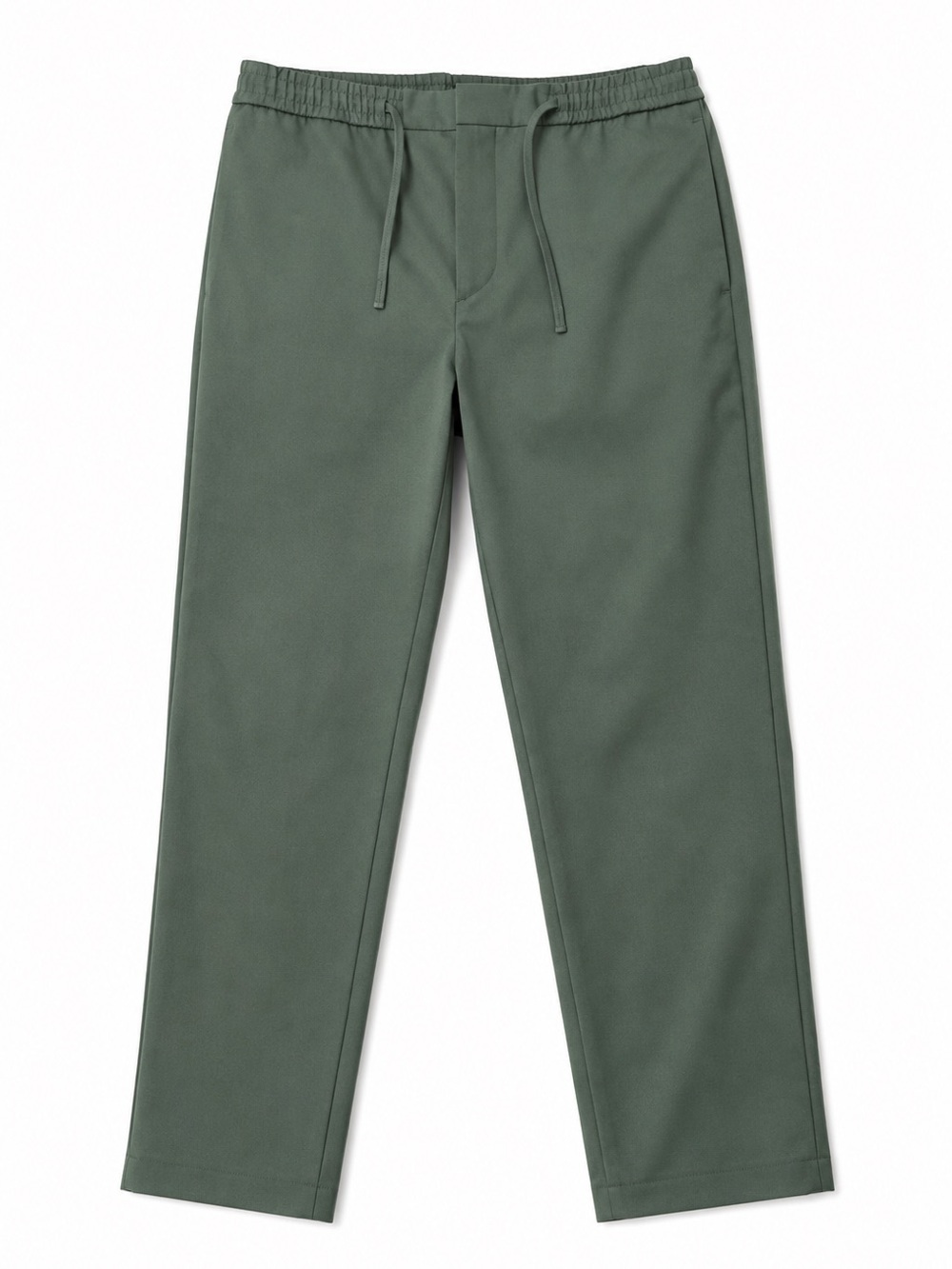 COS Olive Green Drawstring Tapered Casual Pants Wool Blend 46 EU 30 US
